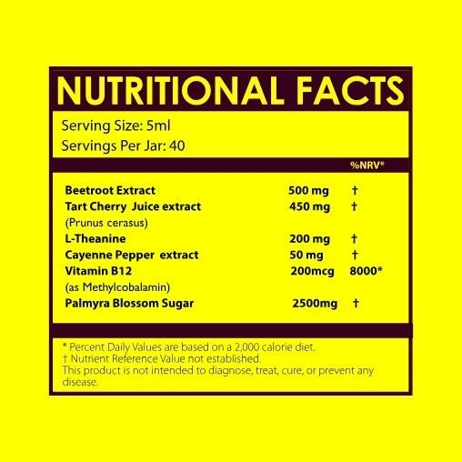 NitroFlow Circulation Formula 200ml - 500mg Beetroot Tart Cherry Liposomal Energ
