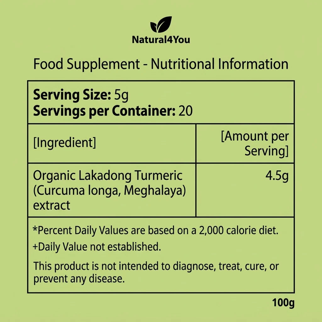 Organic Lakadong Turmeric.