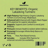 Organic Lakadong Turmeric + Black Pepper.