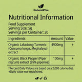 Organic Lakadong Turmeric + Black Pepper.